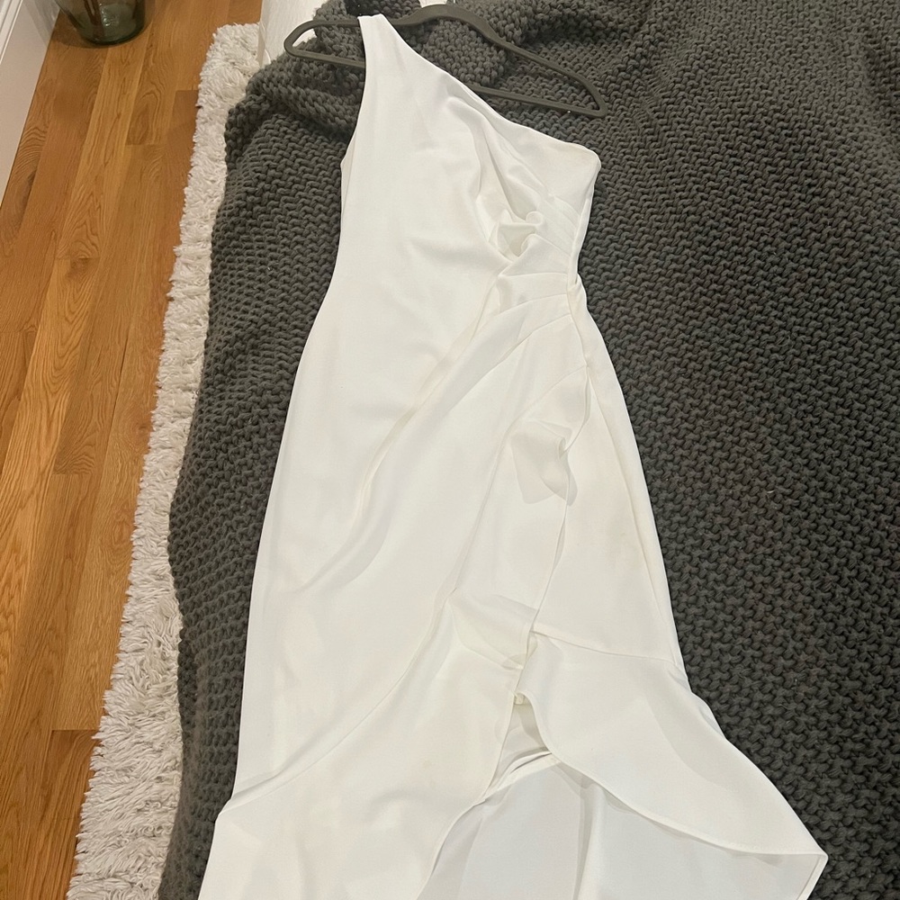 White Aqua wedding rehearsal dinner dress size 4